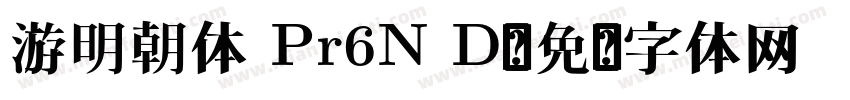 游明朝体 Pr6N D字体转换